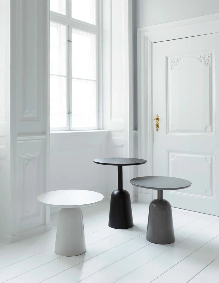 Turn Table Ø55 - Normann Copenhagen Side Tables - Turn Table Ø55 Marble - White - HORNE