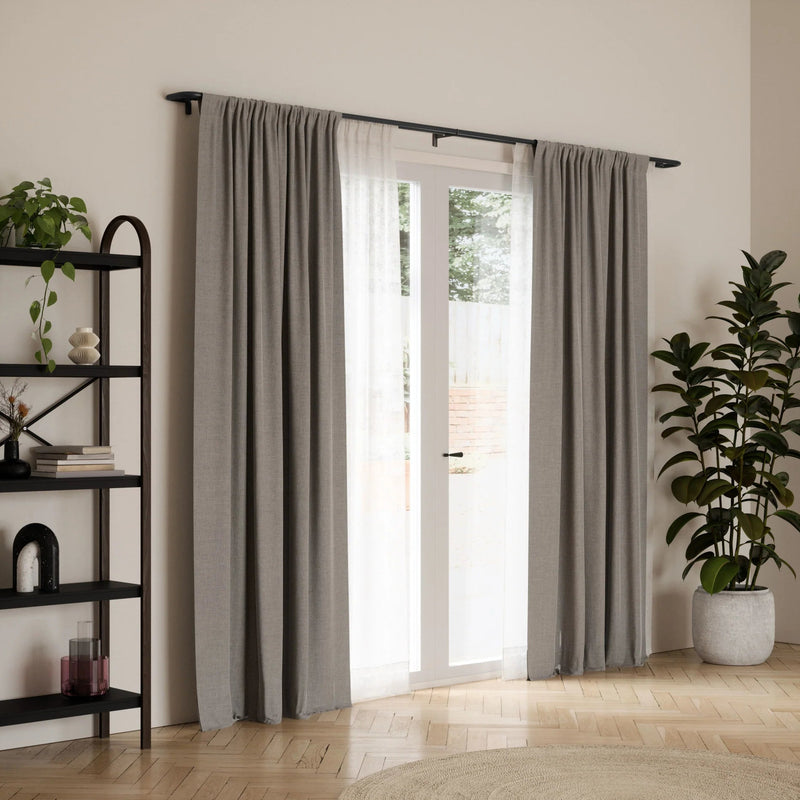 Twilight Double Blackout Curtain Rod - Umbra Bath - Matte-Black - HORNE