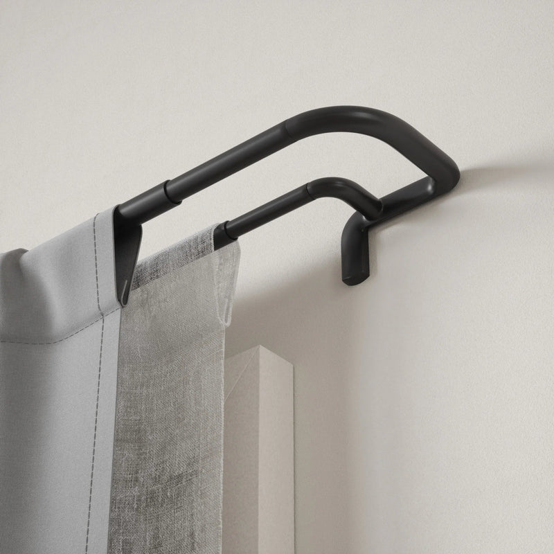 Twilight Double Blackout Curtain Rod - Umbra Bath - Matte-Black - HORNE