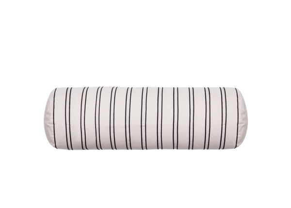 Twill Bolster Cushion - Ferm Living Chair & Sofa Cushions - Off - white/Black - HORNE
