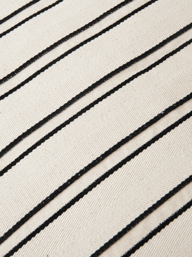 Twill Cushion - Rectangular - Ferm Living Bedding + Pillows - Cashmere/Black - HORNE