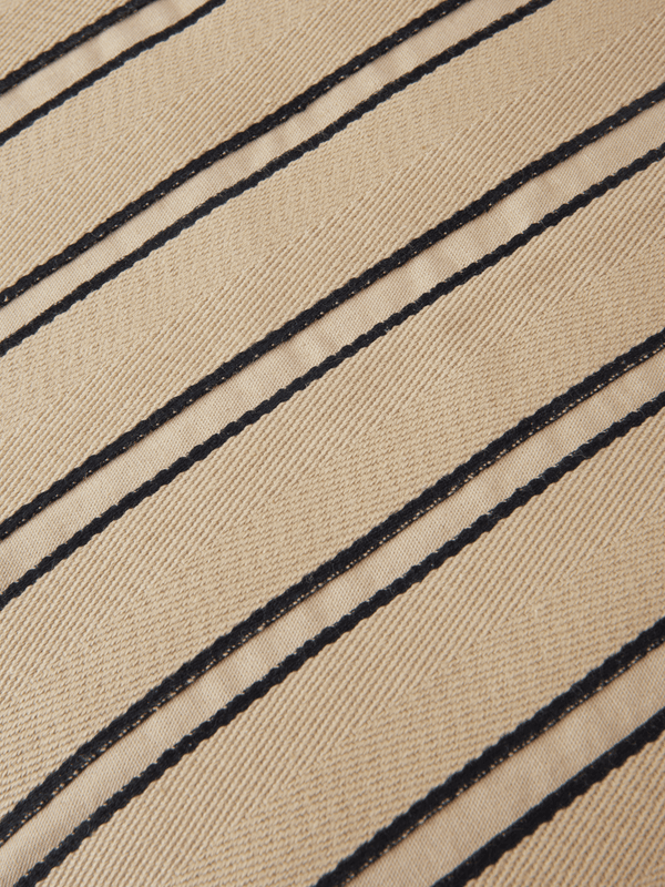 Twill Cushion - Rectangular - Ferm Living Bedding + Pillows - Off - white/Black - HORNE