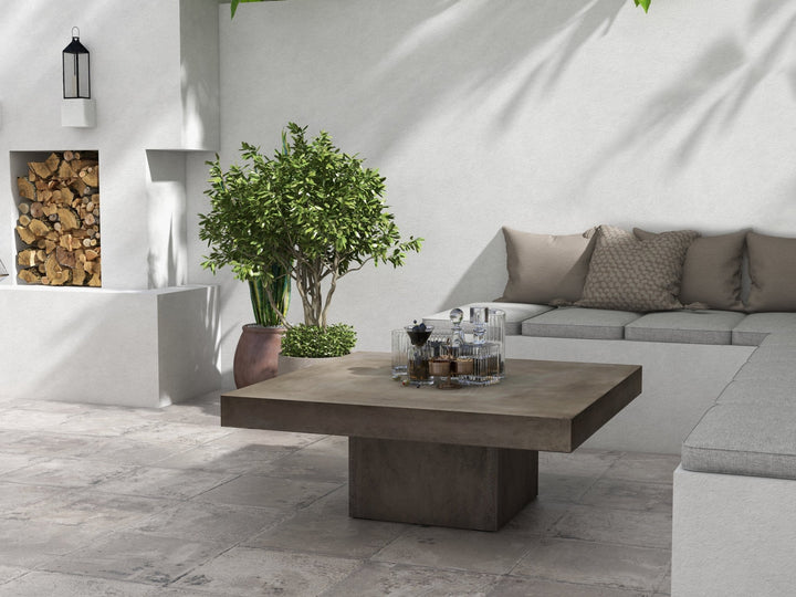 Una Square Coffee Table - Urbia Coffee Tables - Ivory Terrazzo - HORNE