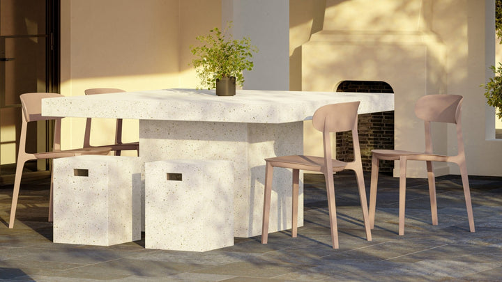 Una Stool - Urbia Stools + Benches + Ottomans - Ivory Terrazzo - HORNE