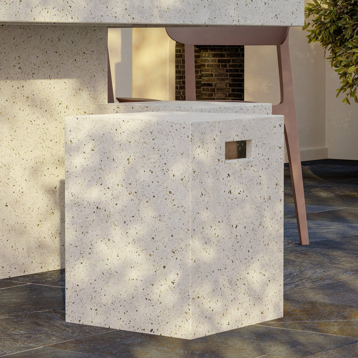 Una Stool - Urbia Stools + Benches + Ottomans - Ivory Terrazzo - HORNE