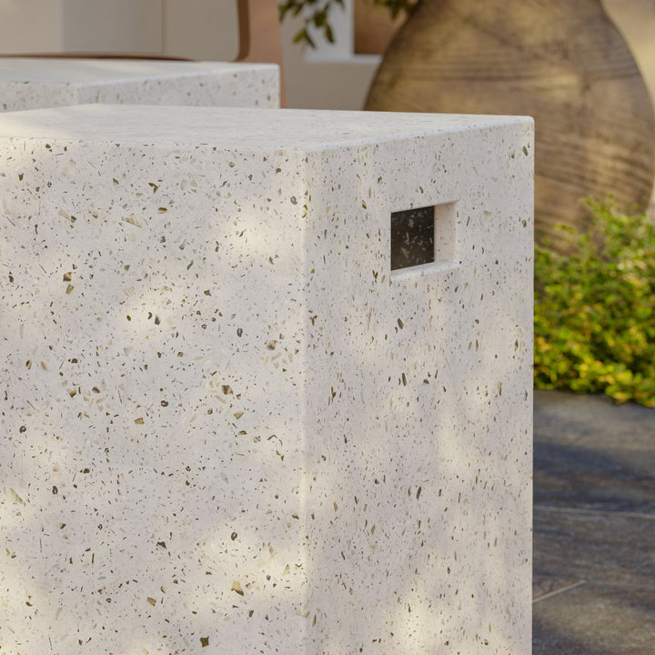 Una Stool - Urbia Stools + Benches + Ottomans - Ivory Terrazzo - HORNE