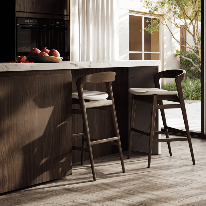 Velma Counter Stool - Urbia Chairs - Medley Ivory Nogal - HORNE