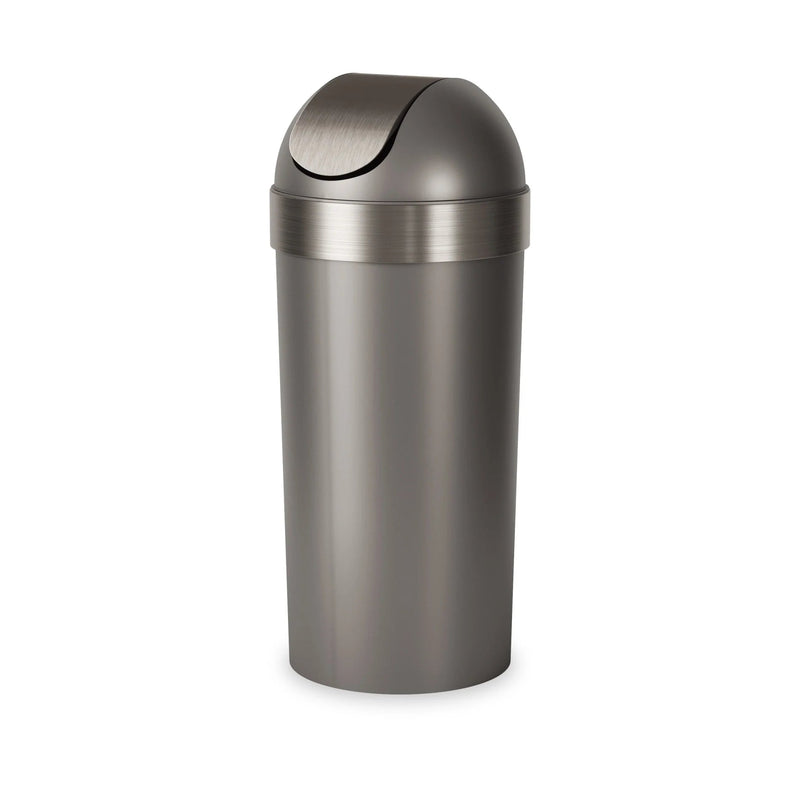 Venti Trash Can - Umbra Storage + Organization - Black-Nickel - HORNE