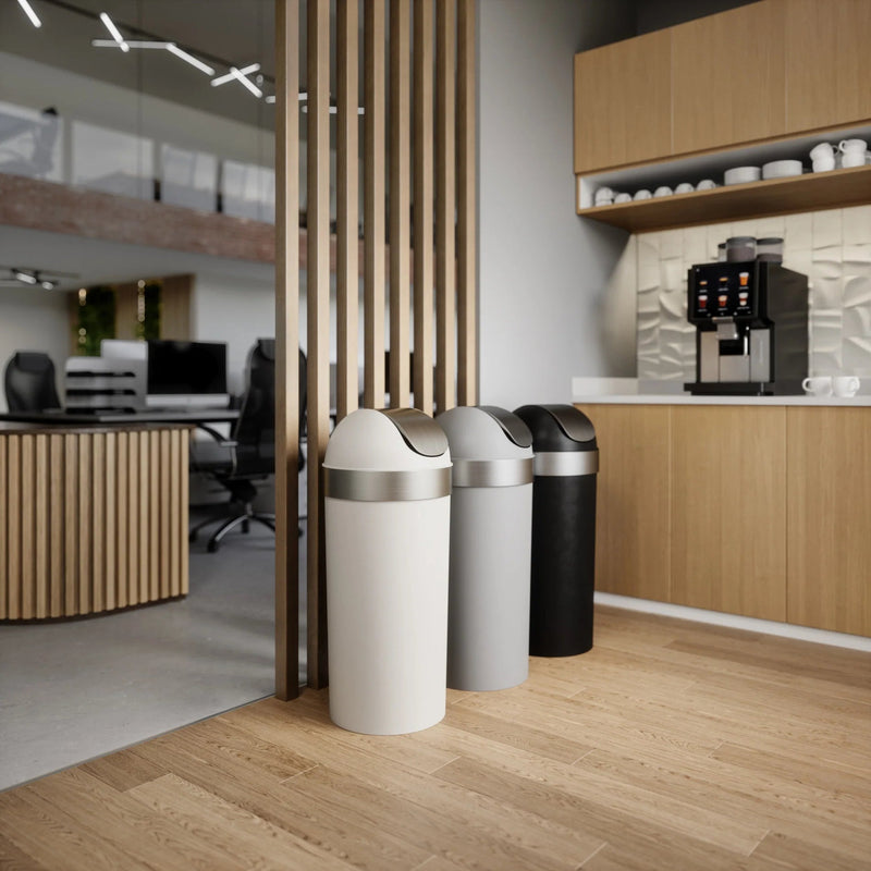 Venti Trash Can - Umbra Storage + Organization - Black-Nickel - HORNE