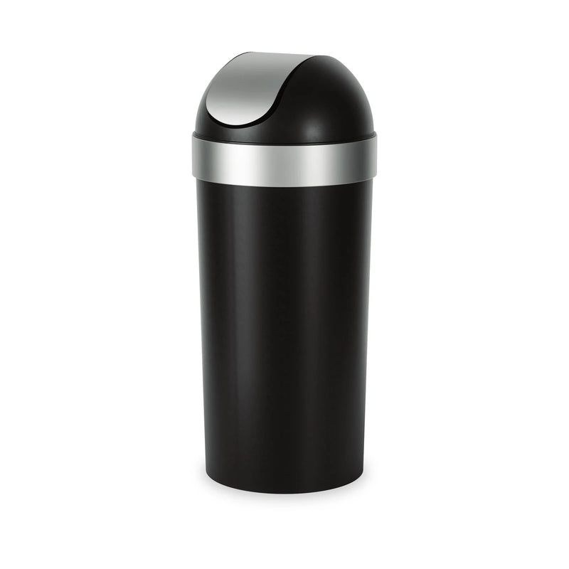 Venti Trash Can - Umbra Storage + Organization - Black-Nickel - HORNE