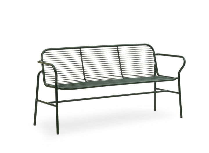 Vig Dining Bench - Normann Copenhagen Outdoor Seating - Dark Green - HORNE
