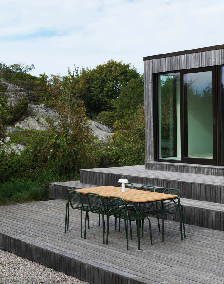 Vig Table Wood - Normann Copenhagen Outdoor Tables - Vig Table 90 x 200 cm Wood - Vig Table 90 x 200 cm Robinia - Dark Green - HORNE