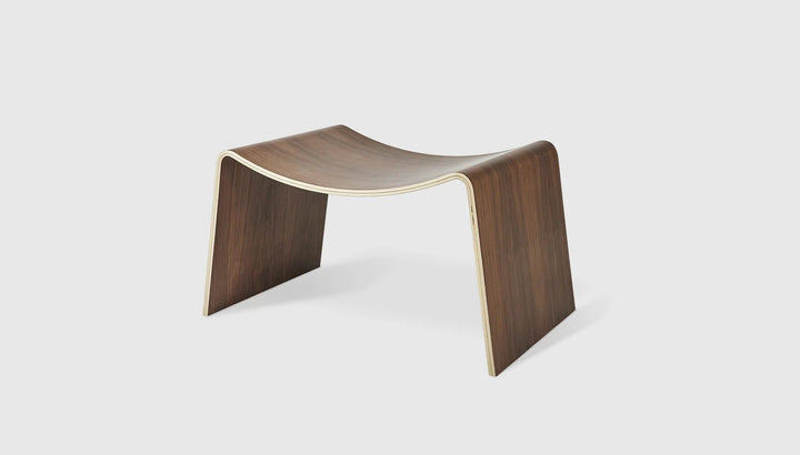 Wave Stool - Gus* Modern Sofas - Walnut - HORNE