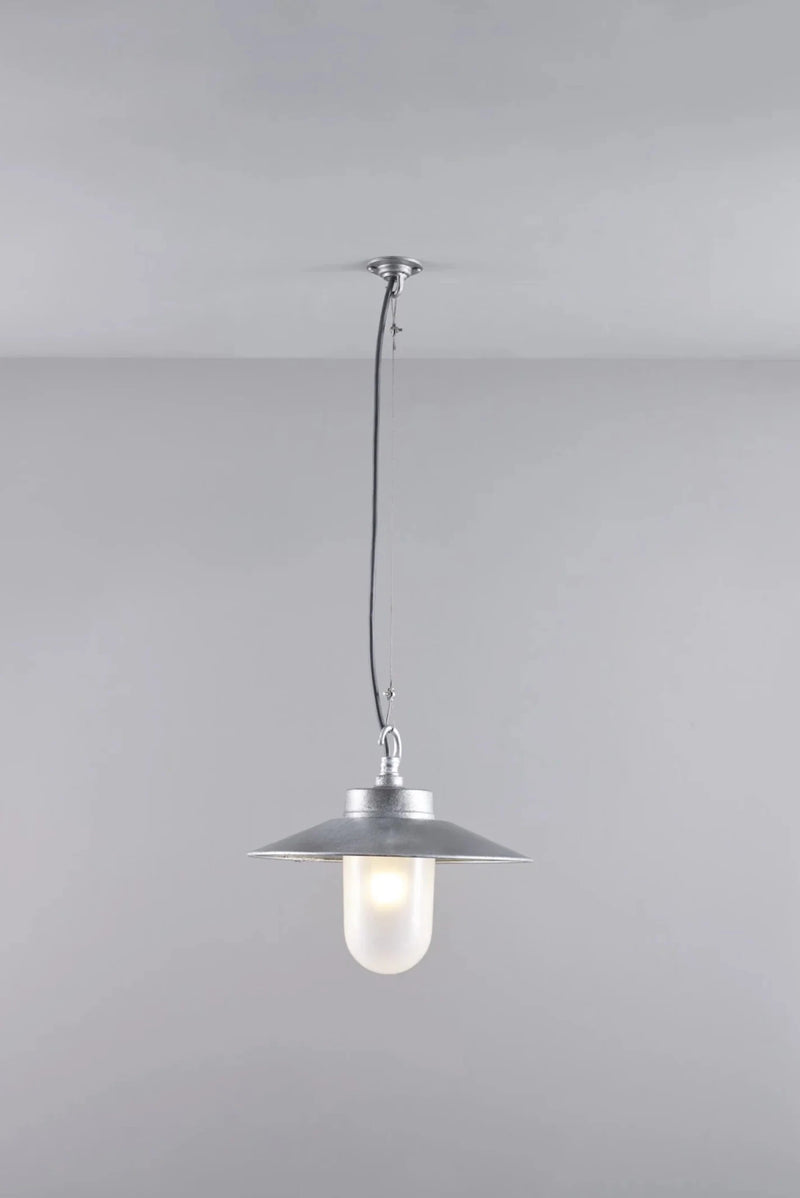 Well Glass Pendant With Visor - 7680 - Davey Lighting Pendants - Clear - HORNE
