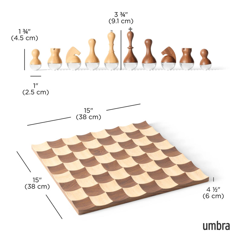 Wobble Chess Set - Umbra - HORNE