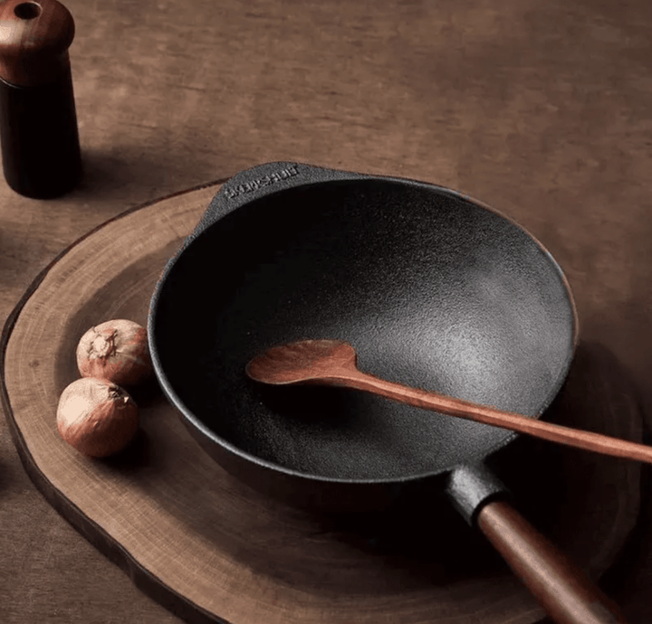Wok with Walnut Handle - 12.2" - SKEPPSHULT - Cookware - HORNE