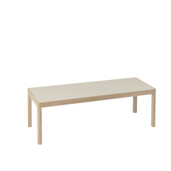 Workshop Coffee Table - Muuto Tables + Desks - Warm Grey Linoleum/Oak - Rectangle - HORNE