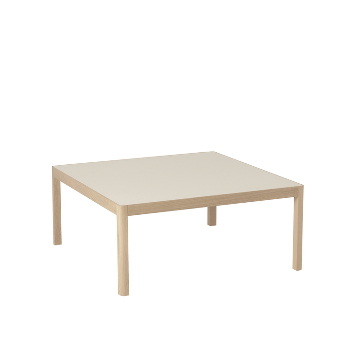 Workshop Coffee Table - Muuto Tables + Desks - Warm Grey Linoleum/Oak - Square - HORNE