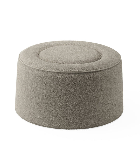 woud Praline Pouf - Ø30" - Woud - Stools + Benches + Ottomans - Alpine 01 (Textaafoam) bouclé - HORNE