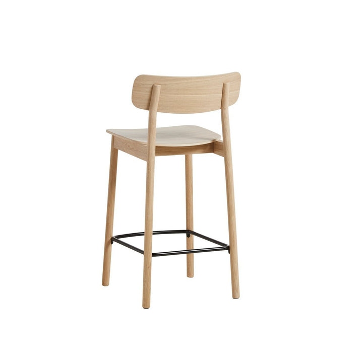 woud Soma Counter Chair - Woud - Chairs - Black Painted Ash w/ Black Painted Metal Foot Rest - HORNE