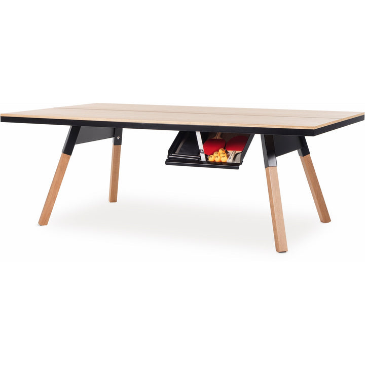 You And Me Ping Pong Table Wood - 220 Medium - RS Barcelona - Stools + Benches + Ottomans - Oak - Black - HORNE