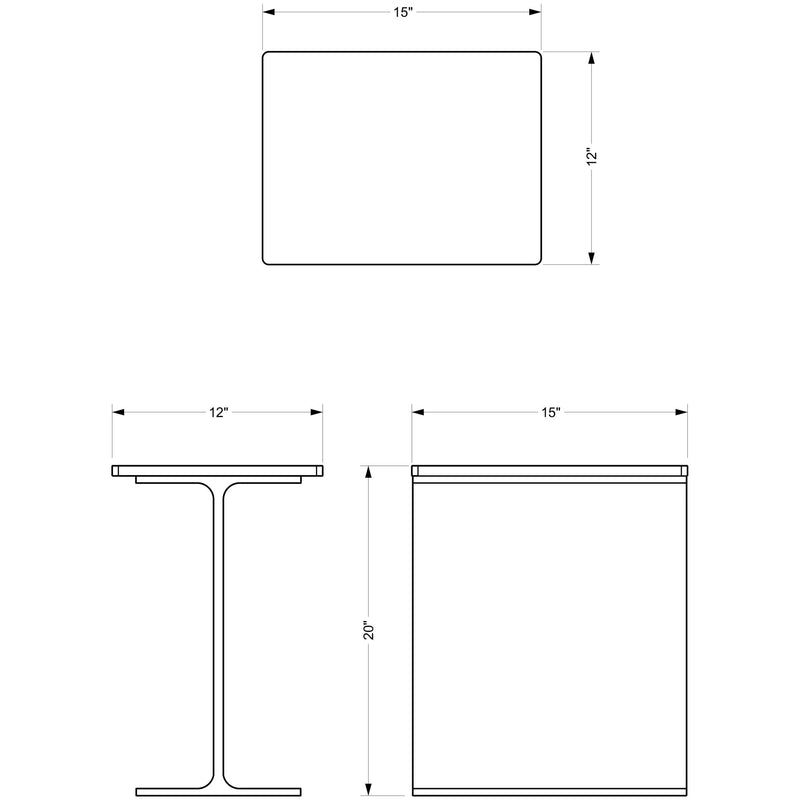 Zuma I Beam Side Table - Urbia Table + Task - Fantasy Black Bronze - HORNE