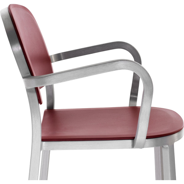 1 Inch Armchair - Emeco - Chairs - Dark Powder Coated Aluminum - Walnut Plywood - HORNE