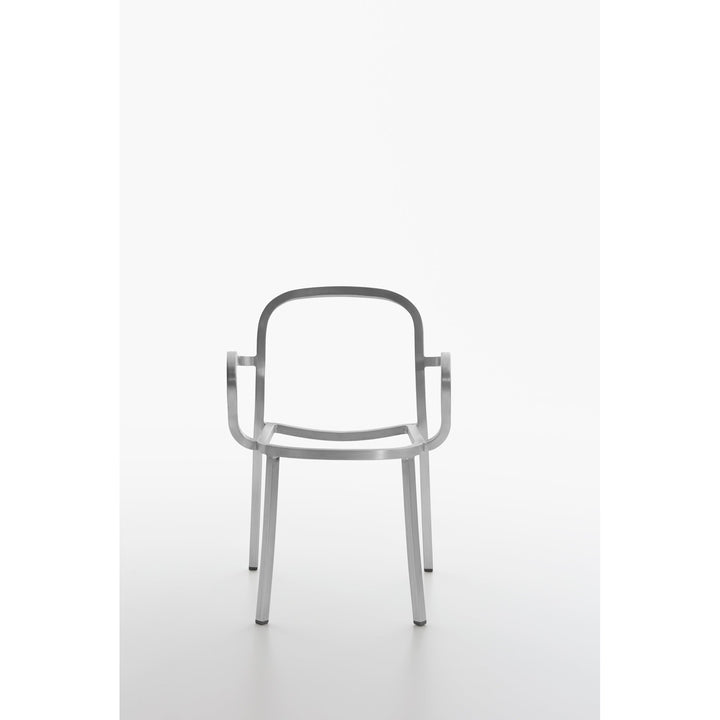1 Inch Armchair - Emeco - Chairs - Dark Powder Coated Aluminum - Walnut Plywood - HORNE