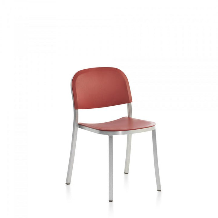 1 Inch Side Chair - Emeco - Chairs - Hand - brushed Aluminum - Cherry - HORNE