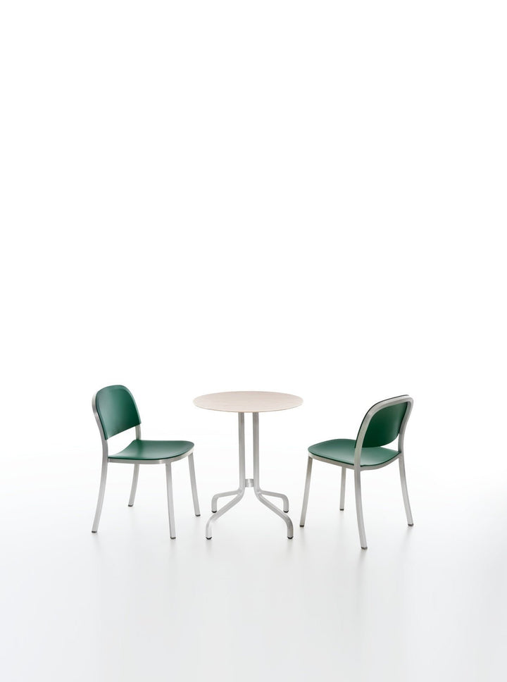 1 Inch Side Chair - Emeco - Chairs - Dark Powder Coated Aluminum - Walnut Plywood - HORNE