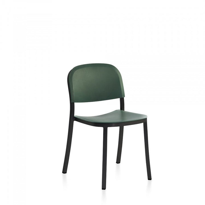 1 Inch Side Chair - Emeco - Chairs - Dark Powder Coated Aluminum - Green - HORNE