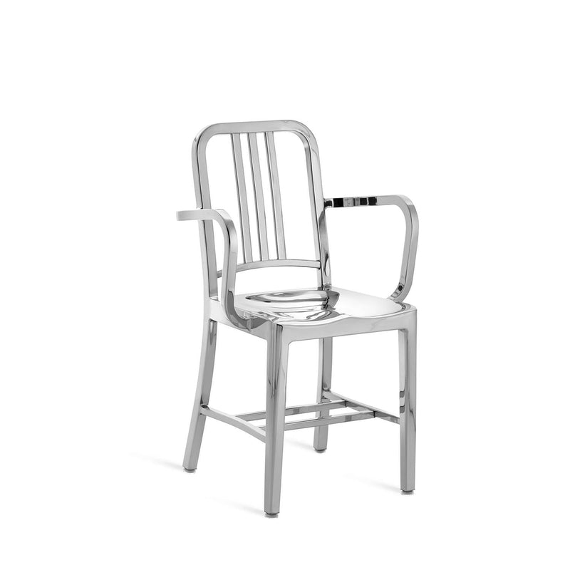 1006 Navy Armchair - Emeco - Chairs - Armchair - Brushed - HORNE