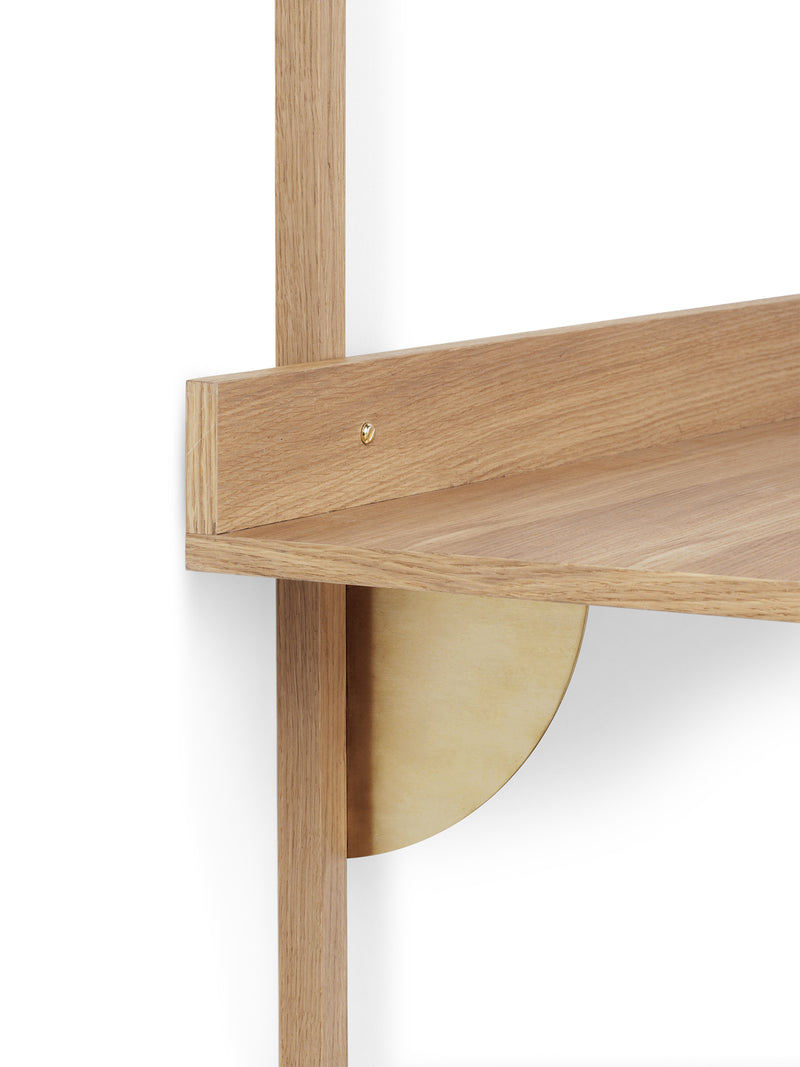 Sector Desk - Ferm Living - Desks - Oak - Black Brass - HORNE