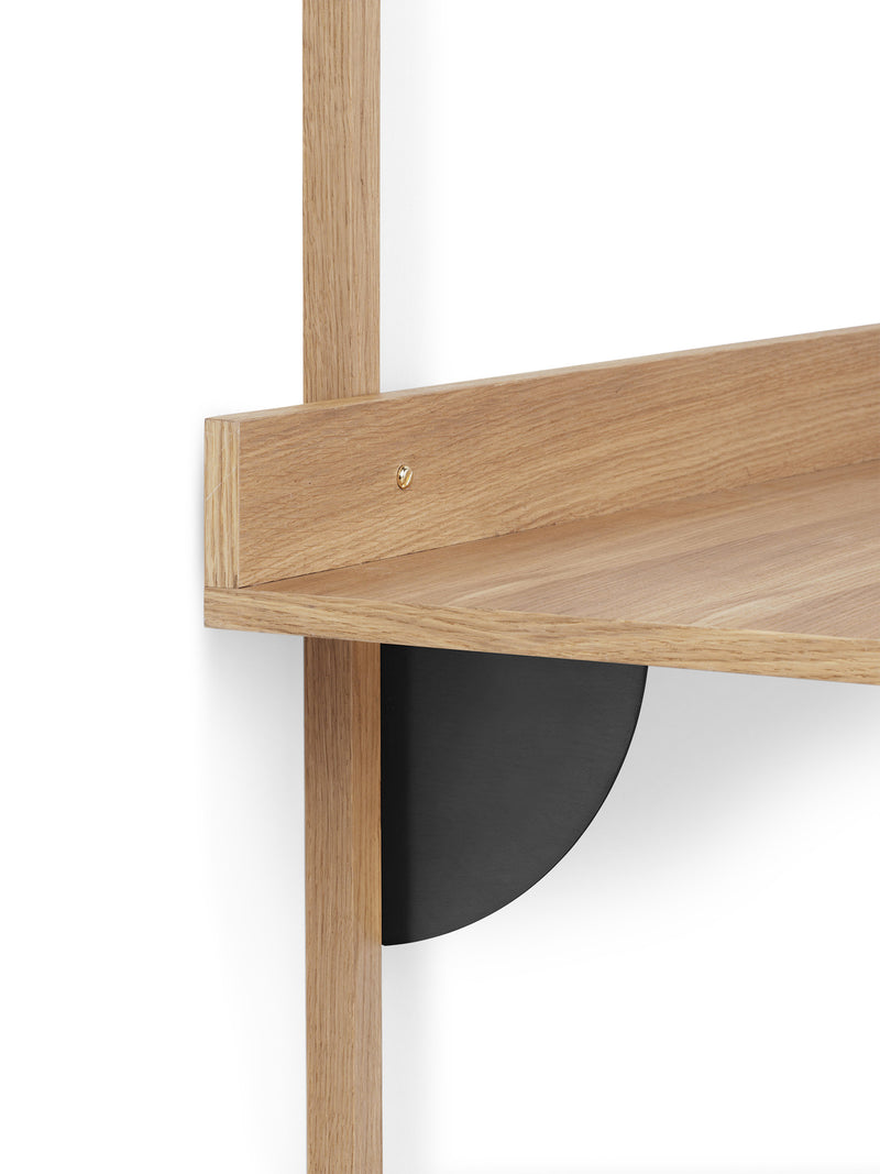 Sector Desk - Ferm Living - Desks - Oak - Black Brass - HORNE