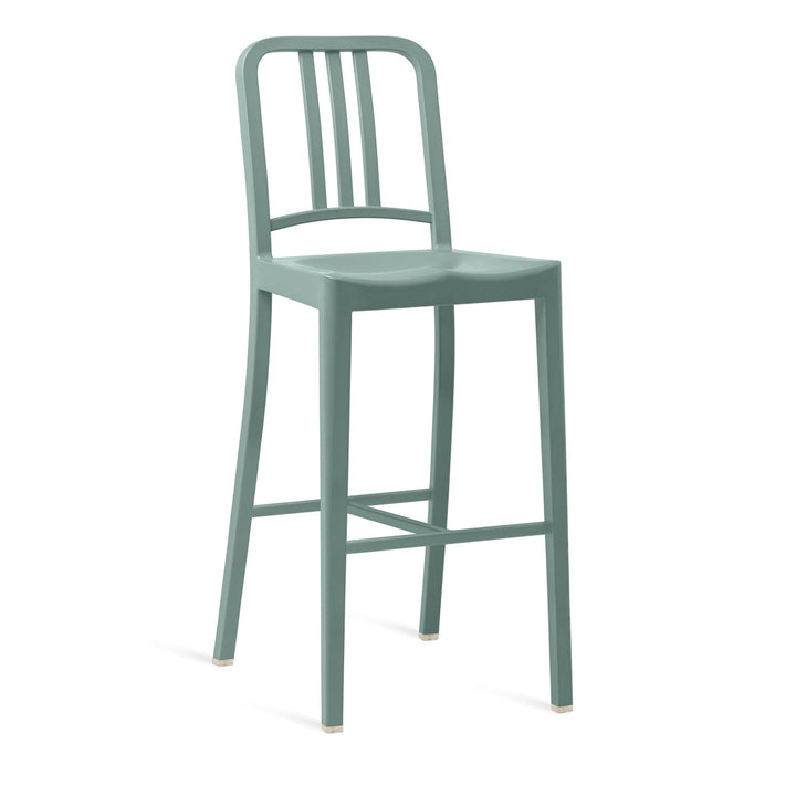 111 Navy Barstool - Emeco - Stools + Benches + Ottomans - Light Blue - HORNE