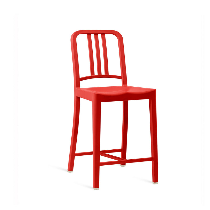 111 Navy Counter Stool - Emeco - Stools + Benches + Ottomans - Red - HORNE