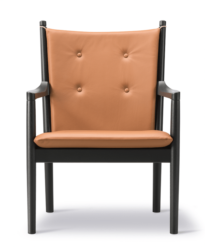 1788 Easy Chair - Black Lacquered Oak - Fredericia - Chairs - Omni 307 Leather - HORNE