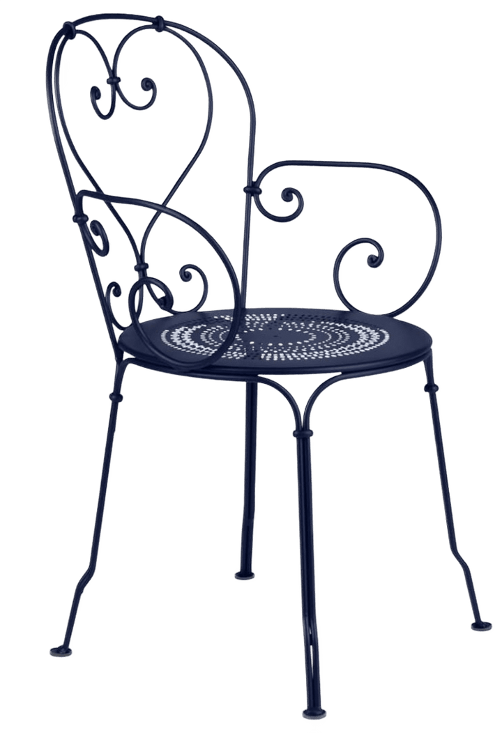 1900 Armchair - Set of 2 - Fermob - Outdoor Furniture - Deep Blue - HORNE