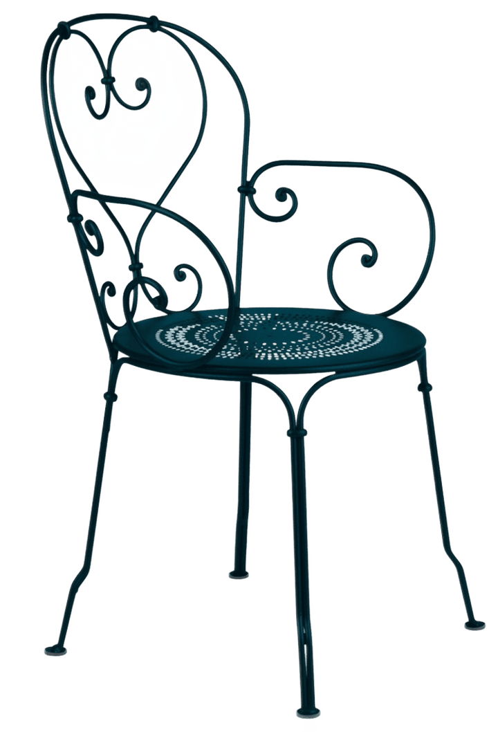 1900 Armchair - Set of 2 - Fermob - Outdoor Furniture - Acapulco Blue - HORNE