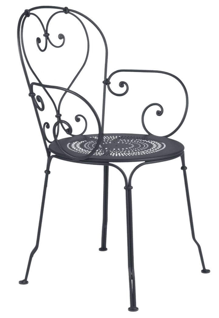 1900 Armchair - Set of 2 - Fermob - Outdoor Furniture - Anthracite - HORNE