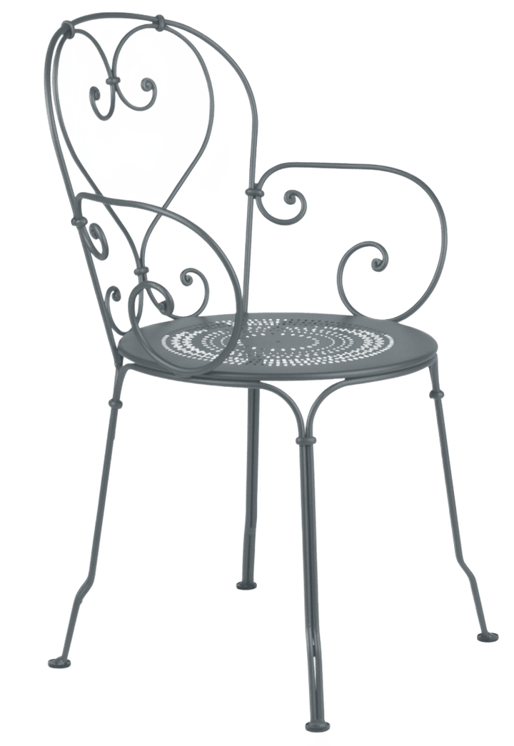 1900 Armchair - Set of 2 - Fermob - Outdoor Furniture - Storm Grey - HORNE