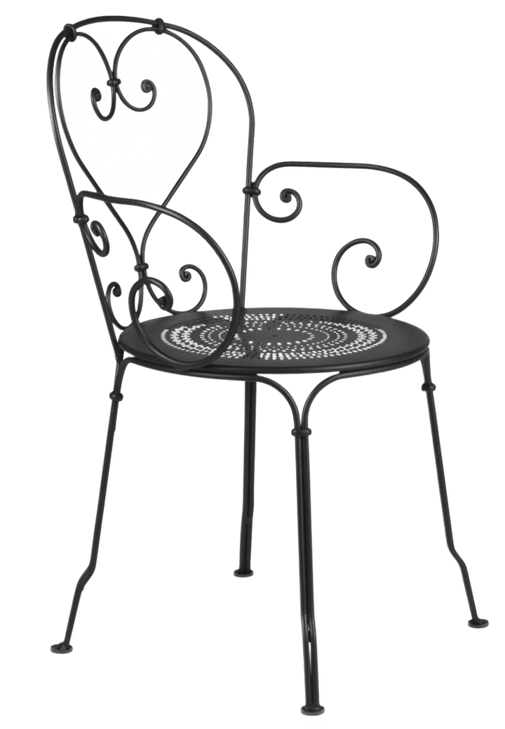 1900 Armchair - Set of 2 - Fermob - Outdoor Furniture - Liquorice - HORNE