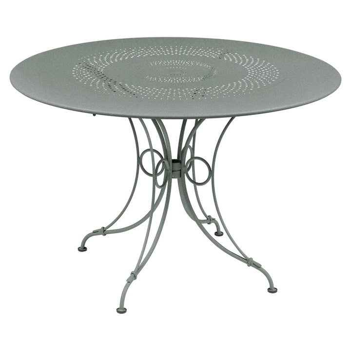 1900 Round Table - Fermob - Outdoor Furniture - 46" Diameter - Lapilli Grey - HORNE