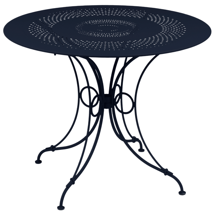 1900 Round Table - Fermob - Outdoor Furniture - 38" Diameter - Deep Blue - HORNE