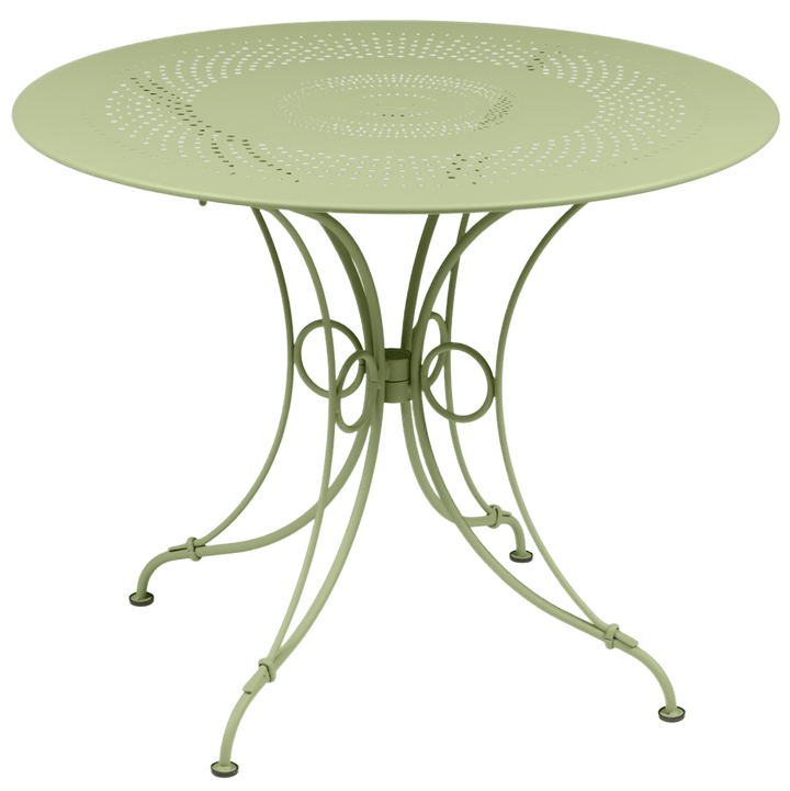 1900 Round Table - Fermob - Outdoor Furniture - 38" Diameter - Willow Green - HORNE