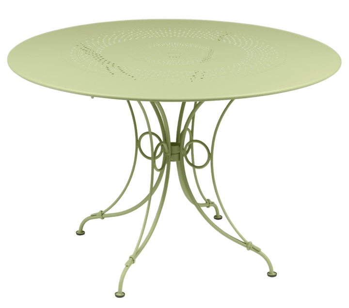 1900 Round Table - Fermob - Outdoor Furniture - 46" Diameter - Willow Green - HORNE