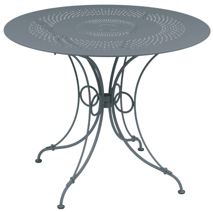 1900 Round Table - Fermob - Outdoor Furniture - 38" Diameter - Storm Grey - HORNE