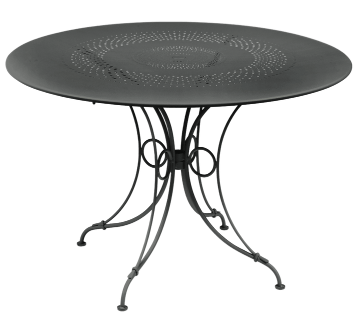 1900 Round Table - Fermob - Outdoor Furniture - 46" Diameter - Anthracite - HORNE
