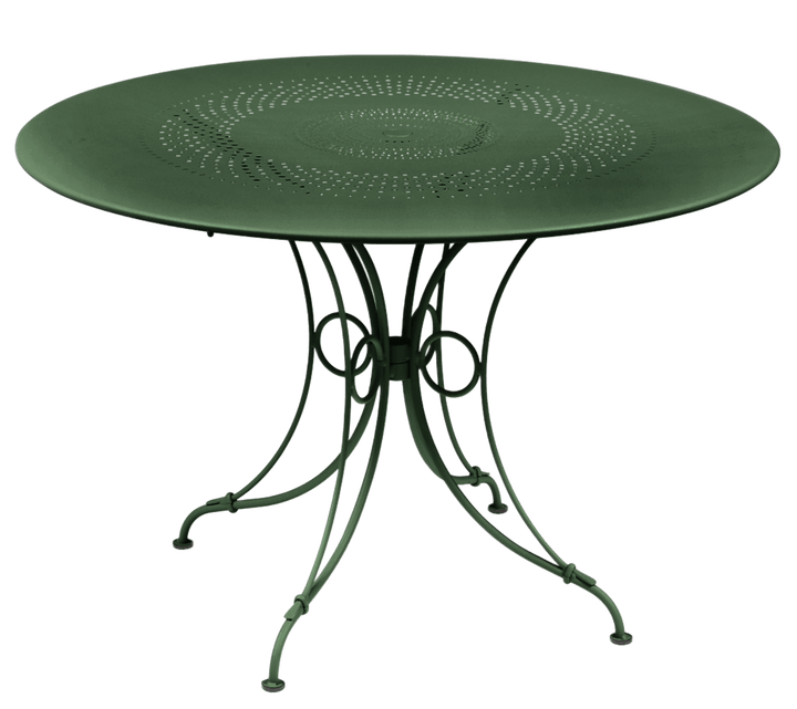 1900 Round Table - Fermob - Outdoor Furniture - 46" Diameter - Cedar Green - HORNE