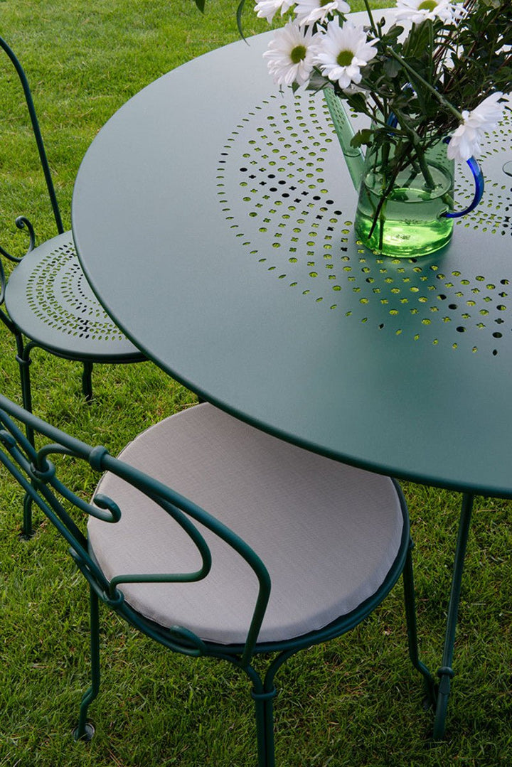 1900 Round Table - Fermob - Outdoor Furniture - 46" Diameter - Black Cherry - HORNE